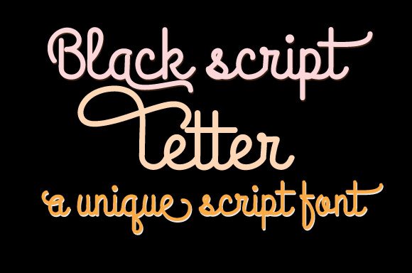 Download Black Script Letter - Script Collection