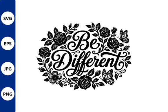 Download Floral Wreath with Be Different Script - Script Collection