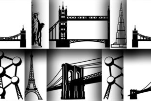 Download 6 Architectural Monuments in Silhouettes - Premium Resources
